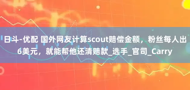 日斗-优配 国外网友计算scout赔偿金额，粉丝每人出6美元，就能帮他还清赔款_选手_官司_Carry
